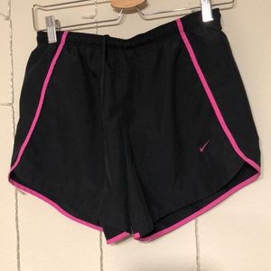 Nike *Youth* Black and Pink Running Shorts